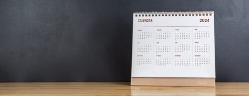 2024 calendar representing monthly giving to nonprofits