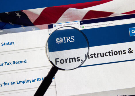 IRS homepage indicating donor taxpayer information leaked