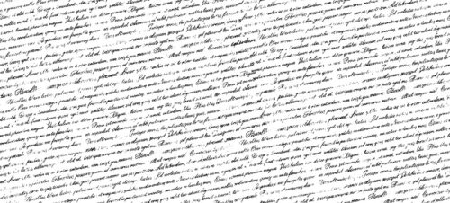 Seamless pattern handwritten abstract text. Unreadable poetry text banner. Cursive english text written by a pen. Linear cursive lettering. Horizontal banner with latin or english illegible words.