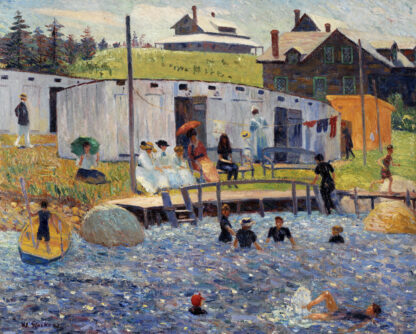 The Bathing Hour, Chester, Nova Scotia (1910) by William James Glackens. Original from Barnes Foundation. Digitally enhanced by rawpixel.