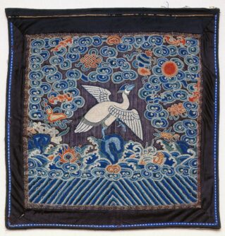 Rank insignia, sixth degree civil, egret (ca. 1870) by Chinese artist